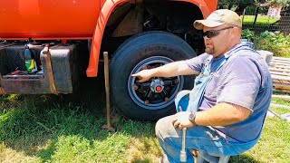 Log truck needs brakes!!! Part 3 of 3… “Installing Dayton wheels.” #054