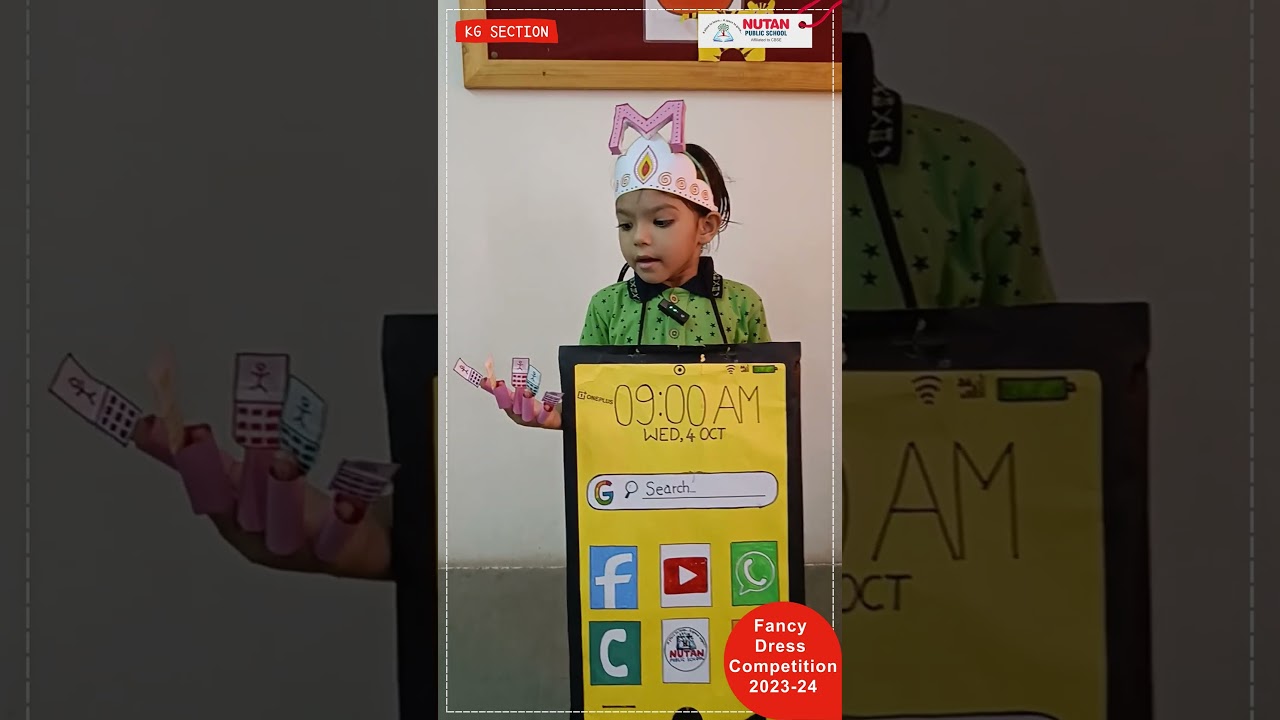 Mobile Phone || Fancy Dress Competition | KG Section | Nutan Public School (CBSE) Sama 