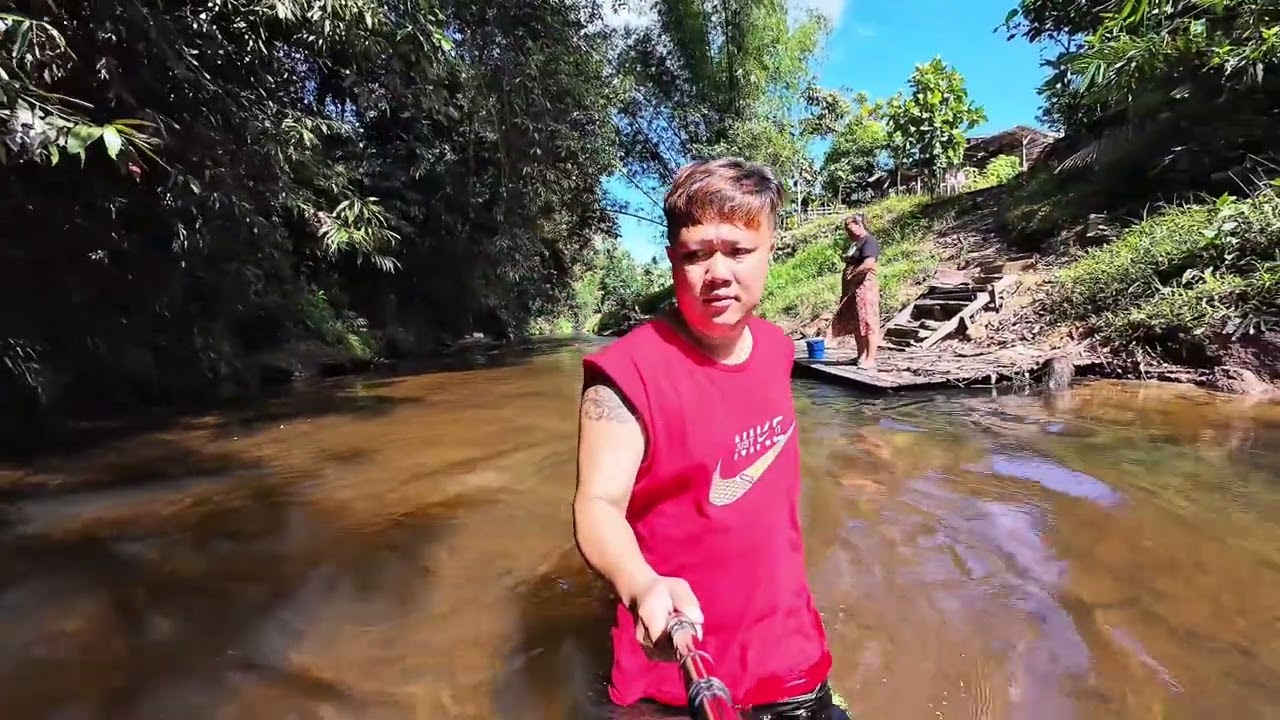 AWAL PAGI CHEK BUBU DAPAT LOBSTER SUNGAI // BAGI NGOT MAKAN DAN AMBIL SAYUR DAUN UBI // 