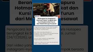 Berangkat ke Singapura, Hotman Paris Pakai Tongkat & Kursi Roda saat Turun dari Mobil Menuju Pesawat