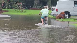 08-06-2024 Charleston, South Carolina - Flooding - Water on Roads, Near Homes - Tropical Storm Debby