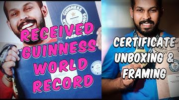 OFFICIAL GUINNESS WORLD RECORD CERTIFICATE UNBOXING and FRAMING | Virtual Runners