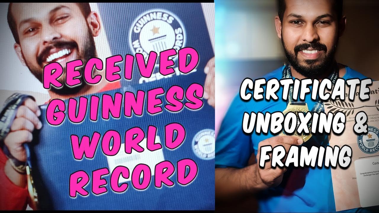 OFFICIAL GUINNESS WORLD RECORD CERTIFICATE UNBOXING and FRAMING | Virtual Runners