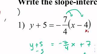 Kuta Tutorial: point-slope form
