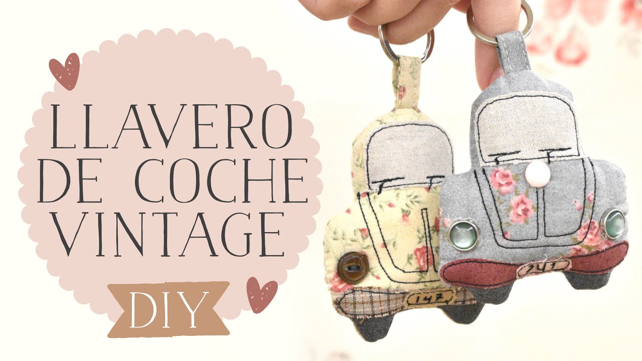 EP. 13 de Costura con Retales: Llavero de Coche Vintage DIY - Técnica de Appliqué