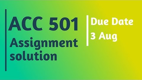 ACC501 BUSINESS FINANCE -  Assignment Solution August 2021 ||