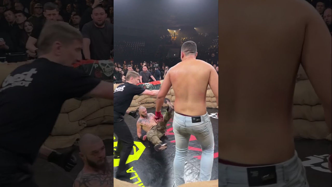 Дві вагові категорії різниці між бійцями більше 10 кг! Хоробрий боєць на голих кулаках лобо 