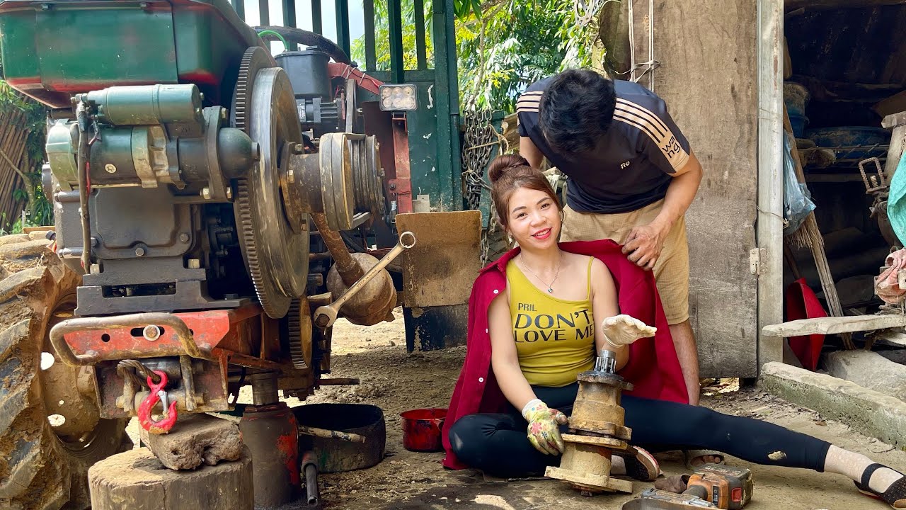 Time-lapse Video: Female Mechanic Repairs Farm Machinery and Delivers Goods to Farmers