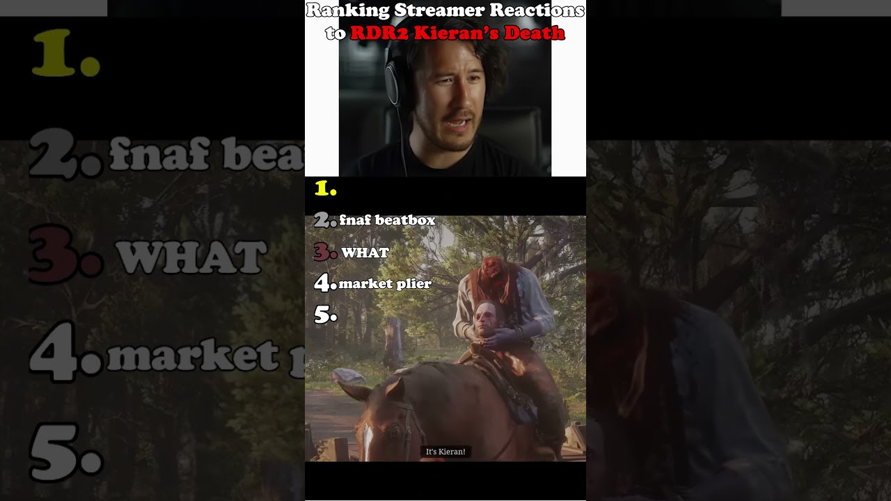 Ranking RDR2 Kieran S Death Reactions 