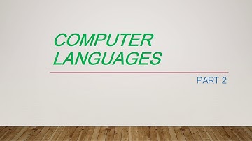 Computer languages. Part 2
