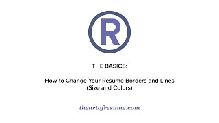 Changing Your Borders and Lines in Microsoft Word (Colors and Sizes) | The Art of Resume Template