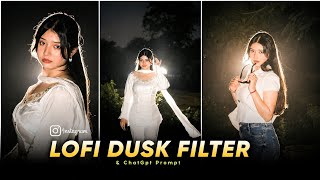 Trending glow effect photo editing | Lofi dusk filter prompt | Instagram new filter lofi dusk screenshot 2