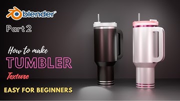 Blender Tutorial | Realistic Tumbler Bottle Texturing & Materials