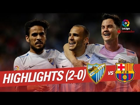 Resumen de Málaga CF vs FC Barcelona (2-0)