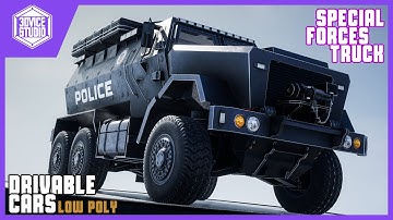 UE Drivable Car Especial Forces Truck | GameDev Asset / Unreal Engine / FAB / Videogame