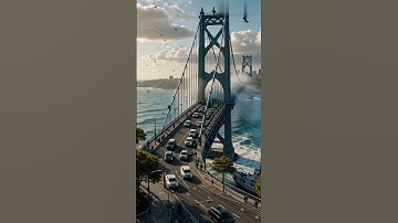 Catastrophic Collapse of Coastal Suspension Bridge 🌉🌊