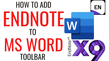 HOW TO ADD ENDNOTE ON MSWORD TOOLBAR
