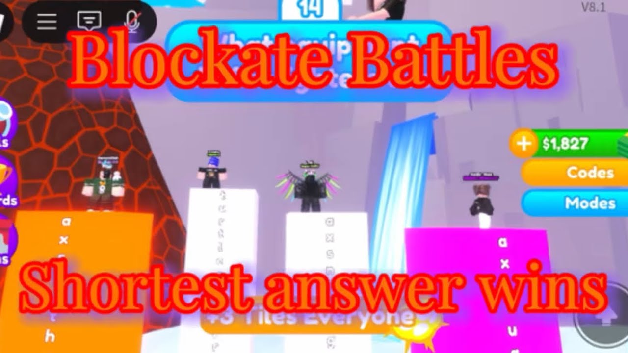 Blockate Battles: Shortest Answer Wins for 100 blux - YouTube