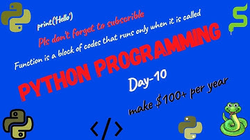 PYTHON FOR BEGINNERS| FUNCTIONS IN PYTHON|WEB PROGRAMMING WITH PYTHON| PART-10