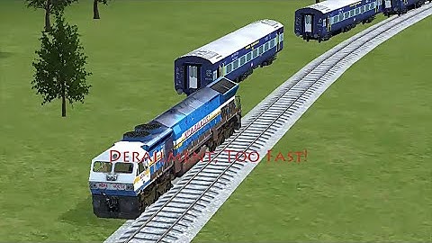 Indian Train WDP-4 in American Midwest Got Derailment Because Too Fast - Train Sim