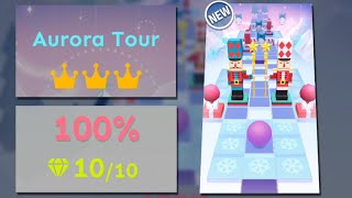 Rolling Sky - Bonus Level 32 Aurora Tour 100% Clear All Crowns & Gems