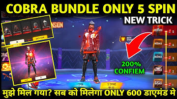 Cobra Rage Bundle Only 500 Diamond | How To Get Cobra Egg Token In One Spin Trick | @booyahearmy