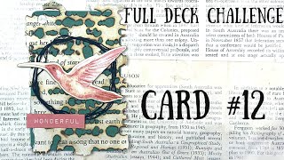 Burnt paper altered playing card | Full Deck Challenge 🦋 Shanouki 🦋