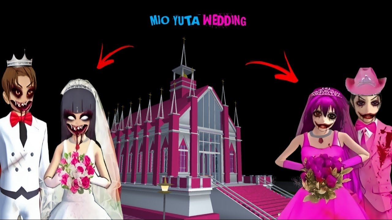 Yuta Mio Couple Wedding In The Chapel Drama | Sakura School Simulation 