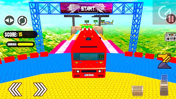 Impossible Game Bus Stunt 3D - Single Decker Bus - Mobile Gameplay Walkthrough Part 1 (iOS, Android)