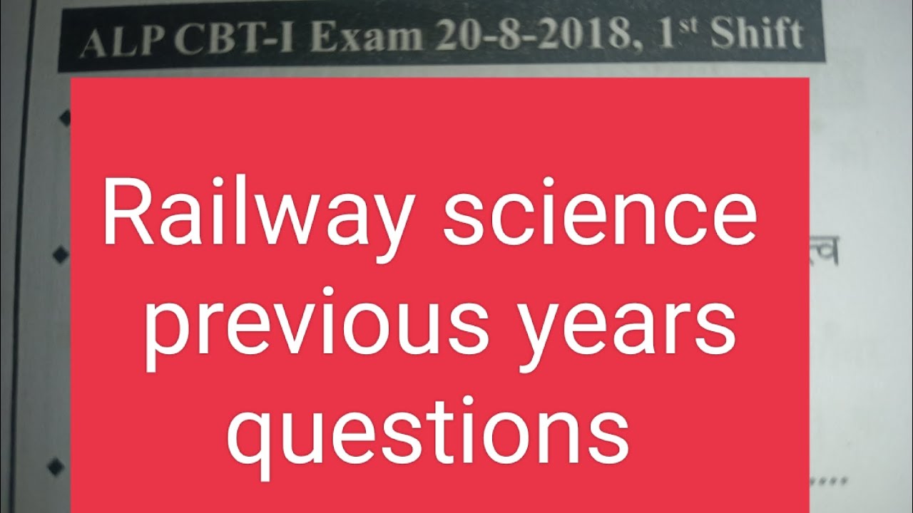Rrb railway science previous years questions 