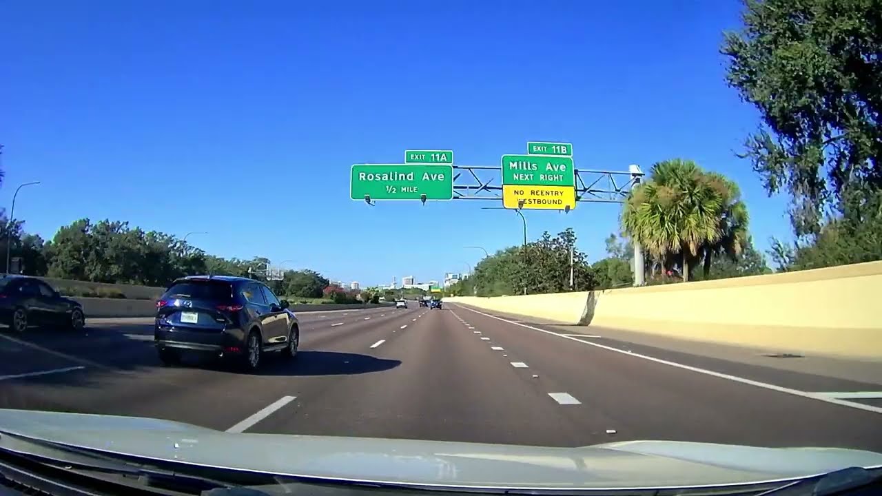 [Driving Florida] Driving around Millenial Mall from 408|I-4