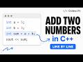 C++ Add Two Numbers - Every Line Explained