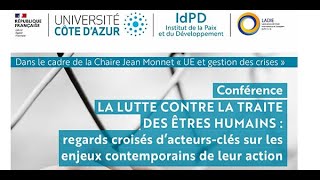 Conférence « La lutte contre la traite des êtres humains : regards croisés d’acteurs-clés »