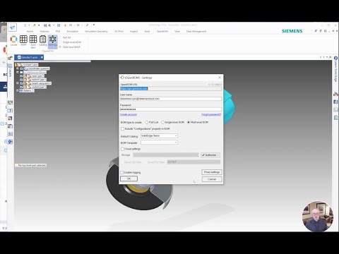 OpenBOM Add-in for Solid Edge - Configuration Settings Options