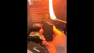 All-metal body sandblasted | Dual arc ignition with battery level #Charging lighter