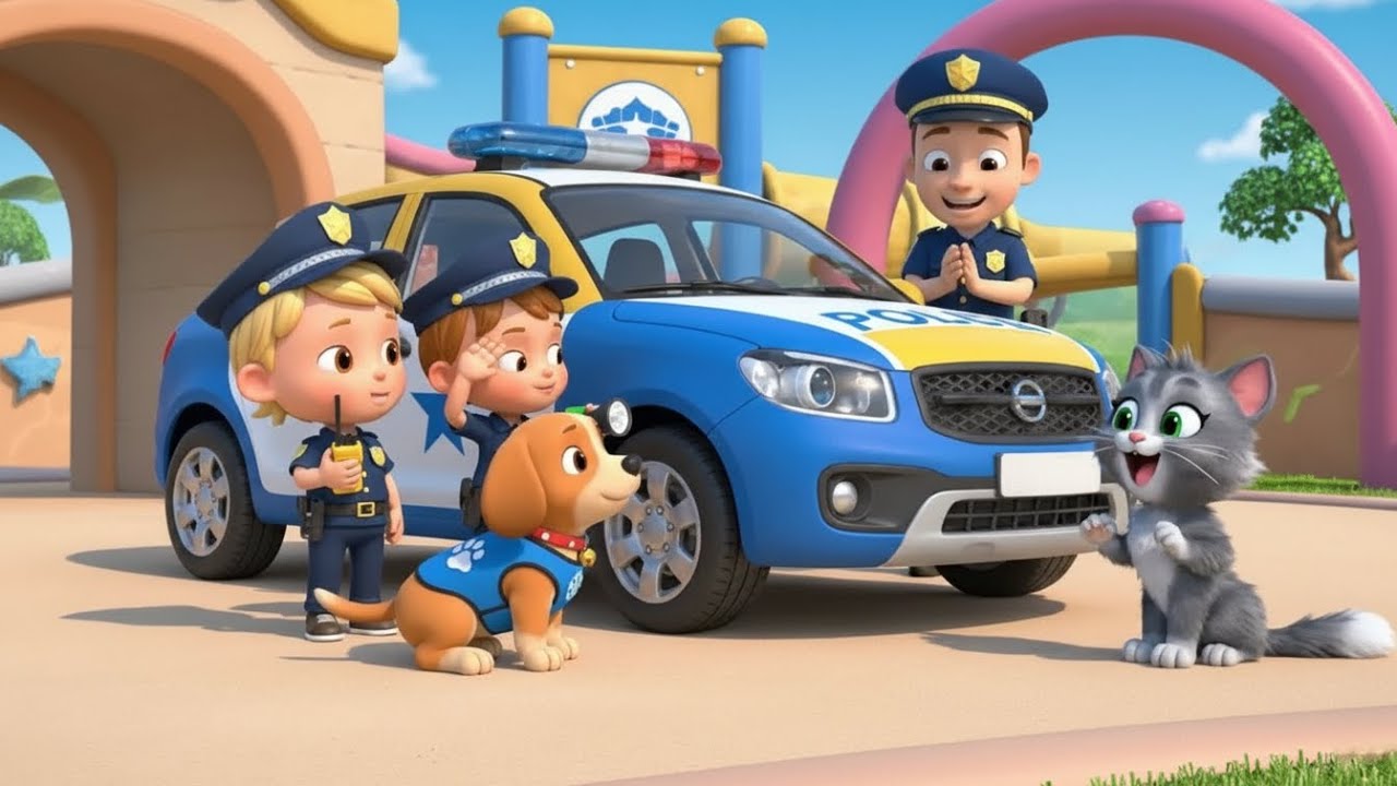 Police Colors & Vehicles 🚓 | Learn Colors & Shapes with Twino & Twina | Kids Learning Video