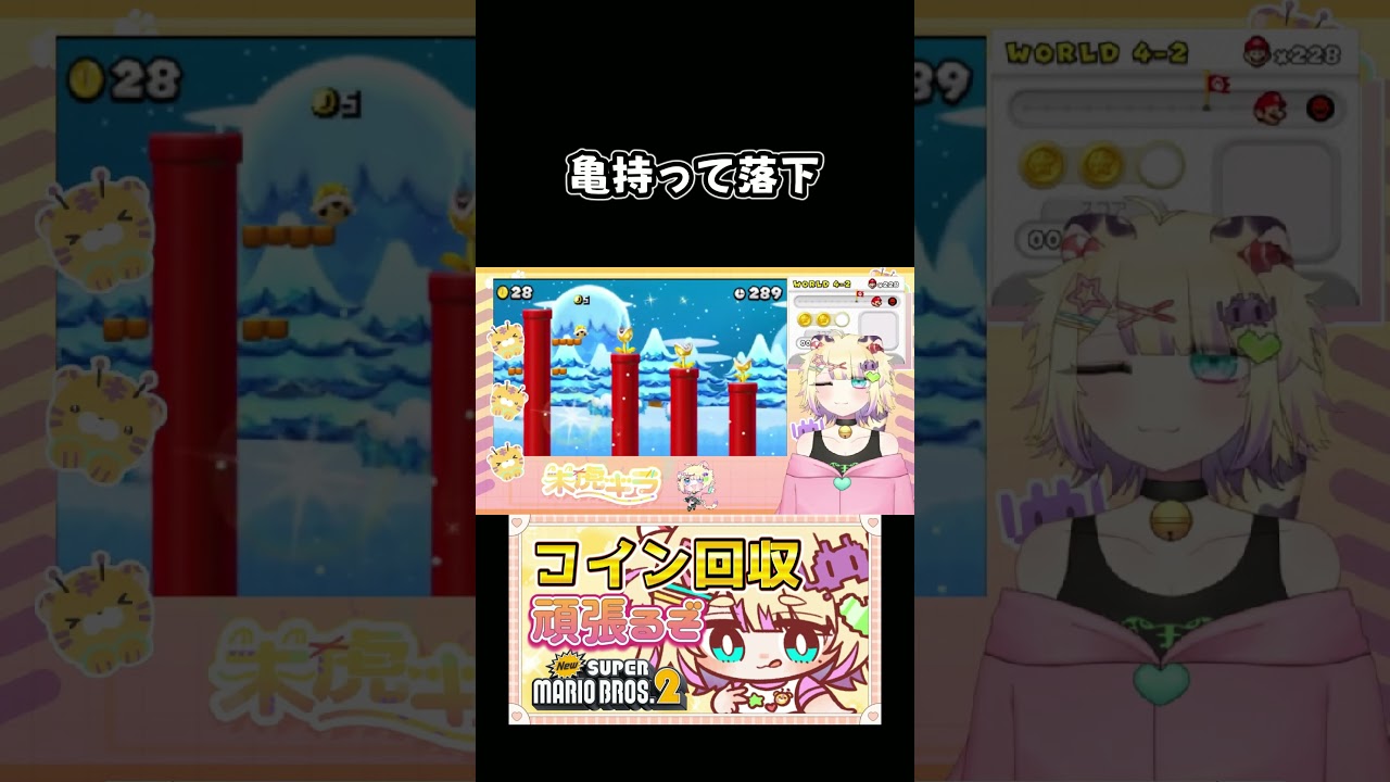 亀持って落下 #retro #vtuber #retrogaming #ゲーム実況 #スーパーマリオブラザーズ2 #マリオ #newsupermariobros2 #newスーパーマリオブラザーズ
