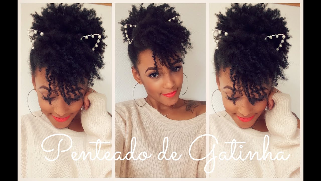 ♔♡Penteado Com Franja & Orelha de Gatinho♡♔