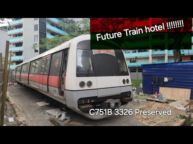 (Future Train Hotel !!!!!!/Preserved C751B)[SMRT/JTC] C751B 3326 (326)NSEWL at Ayer Rajah Cresent class=