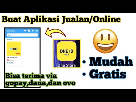 Cara buat  aplikasi  jualan online mudah gratis  YouTube