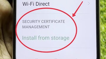 Wi-Fi | Security Certificate Management || Install from storage in oppo mobile