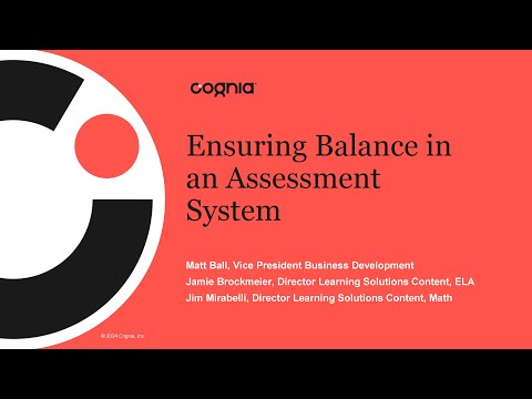 Ensuring Balance in an Assessment System - video from Measuredprogress