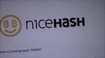 NiceHash is back today but not working =[ and update winminer video