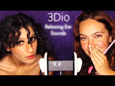 ASMR duo whispers using 3Dio, tingly ear to ear sensation lovely girls talking while you relax