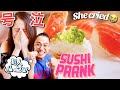 Making SUSHI for my Japanese Girlfriend turns into a PRANK! [International Couple]