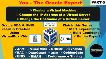 Learn Oracle Database & UNIX using Virtual Machines  - Clone a VM - Change IP Address and Hostname
