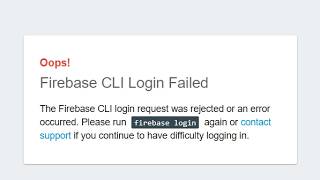 Firebase CLI login issue