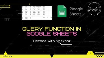 Google Sheets - QUERY Function Tutorial - SELECT WHERE GROUP ORDER PIVOT OR AND - POWERFUL function