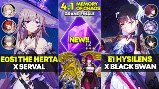 E0S1 The Herta X Serval & E1 Hysilens X Black Swan Memory Of Chaos 12 Honkai Star Rail 4.1