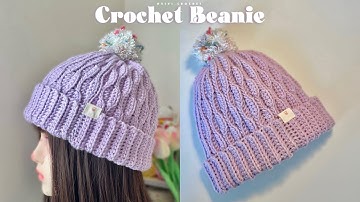 How to Crochet a Beanie | Simple and easy💜